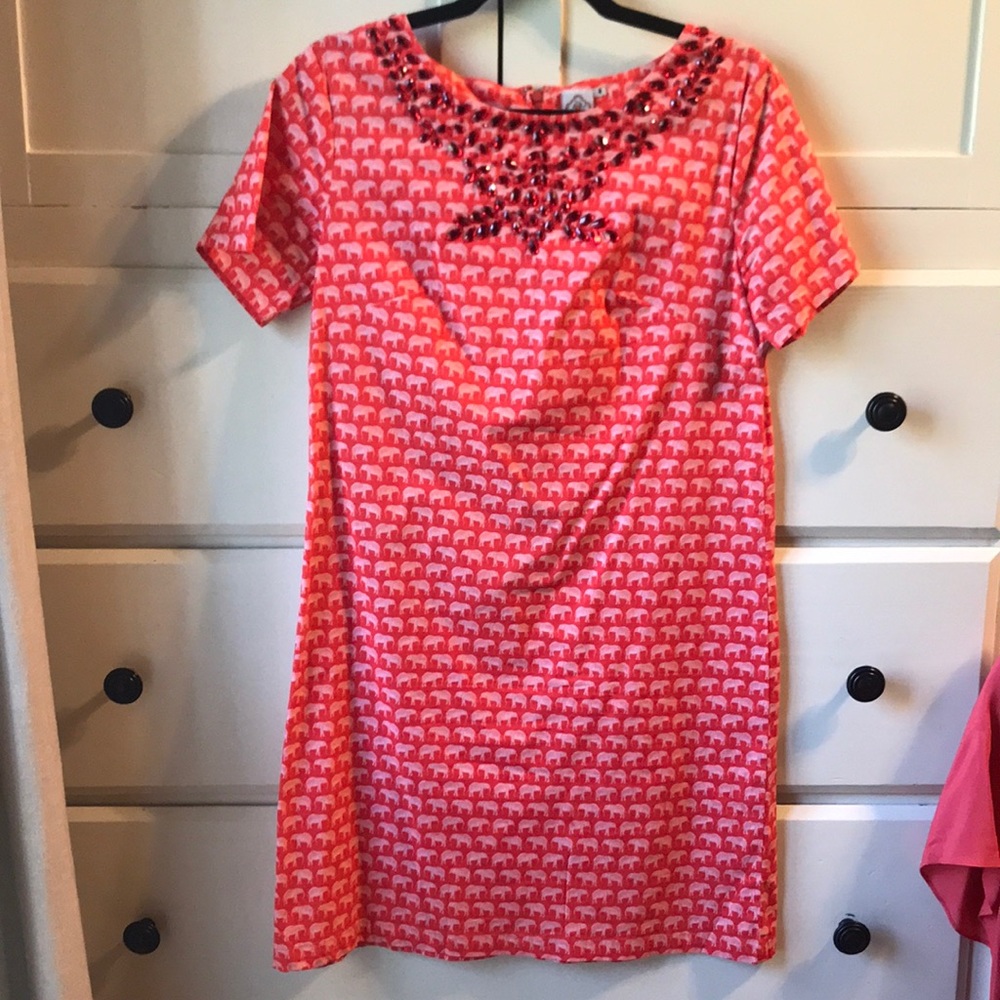 Sheridan French Elephant Dress Sz 8